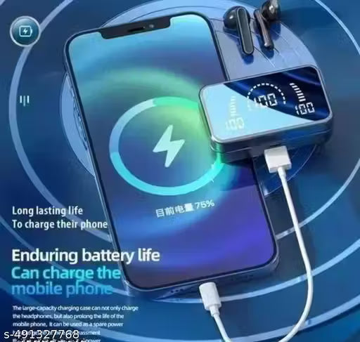 M19 wireless bluetooth and heaphones V5.1 Bluetooth eName: M10 wireless earbuds BLUETOOTH WITH 2200MAH BATTERY CAPACITY UPTO 15 HOURS PLAYTIME