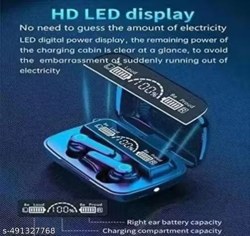 M19 wireless bluetooth and heaphones V5.1 Bluetooth eName: M10 wireless earbuds BLUETOOTH WITH 2200MAH BATTERY CAPACITY UPTO 15 HOURS PLAYTIME